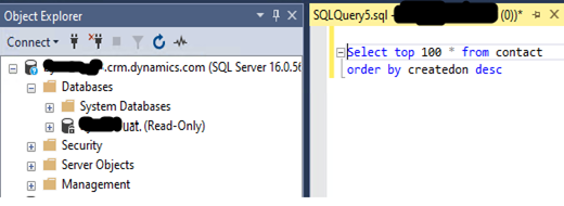 Connect D365 CRM CDS Database from SQL Server