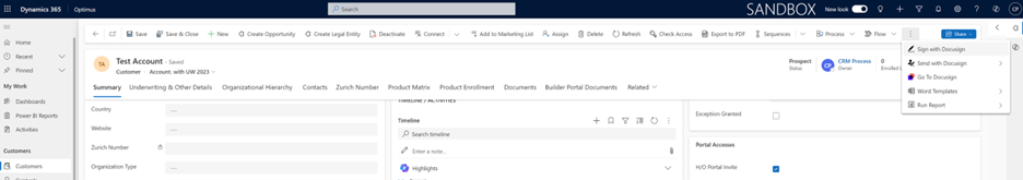 Connect DocuSign with Dynamics 365 CRM