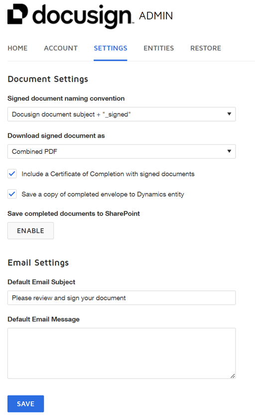 Connect DocuSign with Dynamics 365 CRM